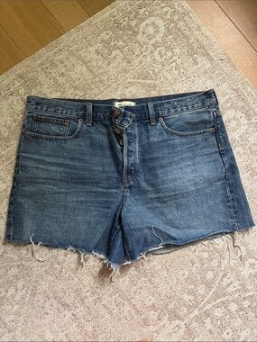 Vintage-Inspired Blue Denim Cutoff Shorts